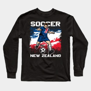 New Zealand Soccer Futbol Long Sleeve T-Shirt